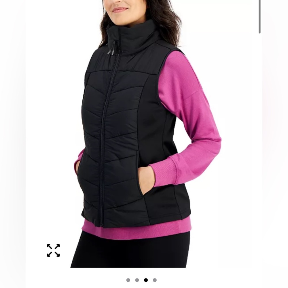 ID Ideology Women's Sleeveless Zip-Front Puffer Vest